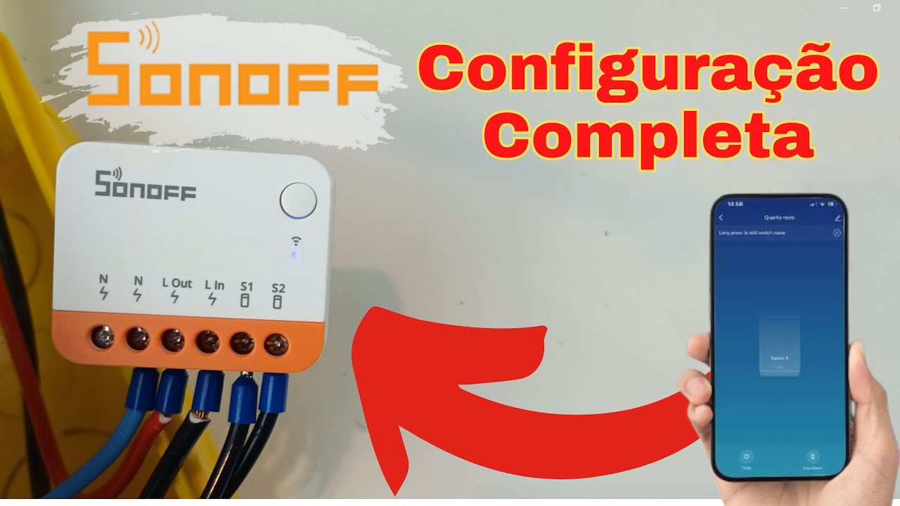 Configuração Sonoff Mini R4 passo a passo | Automação Residencial | Comandos Elétricos do Zero