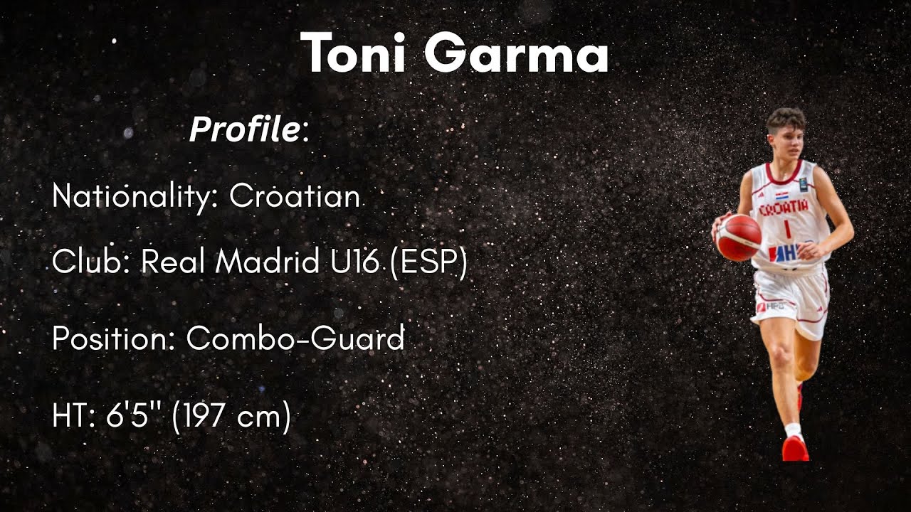 Toni Garma (2010) -  U16 EuroBasket Scouting Report & Highlights