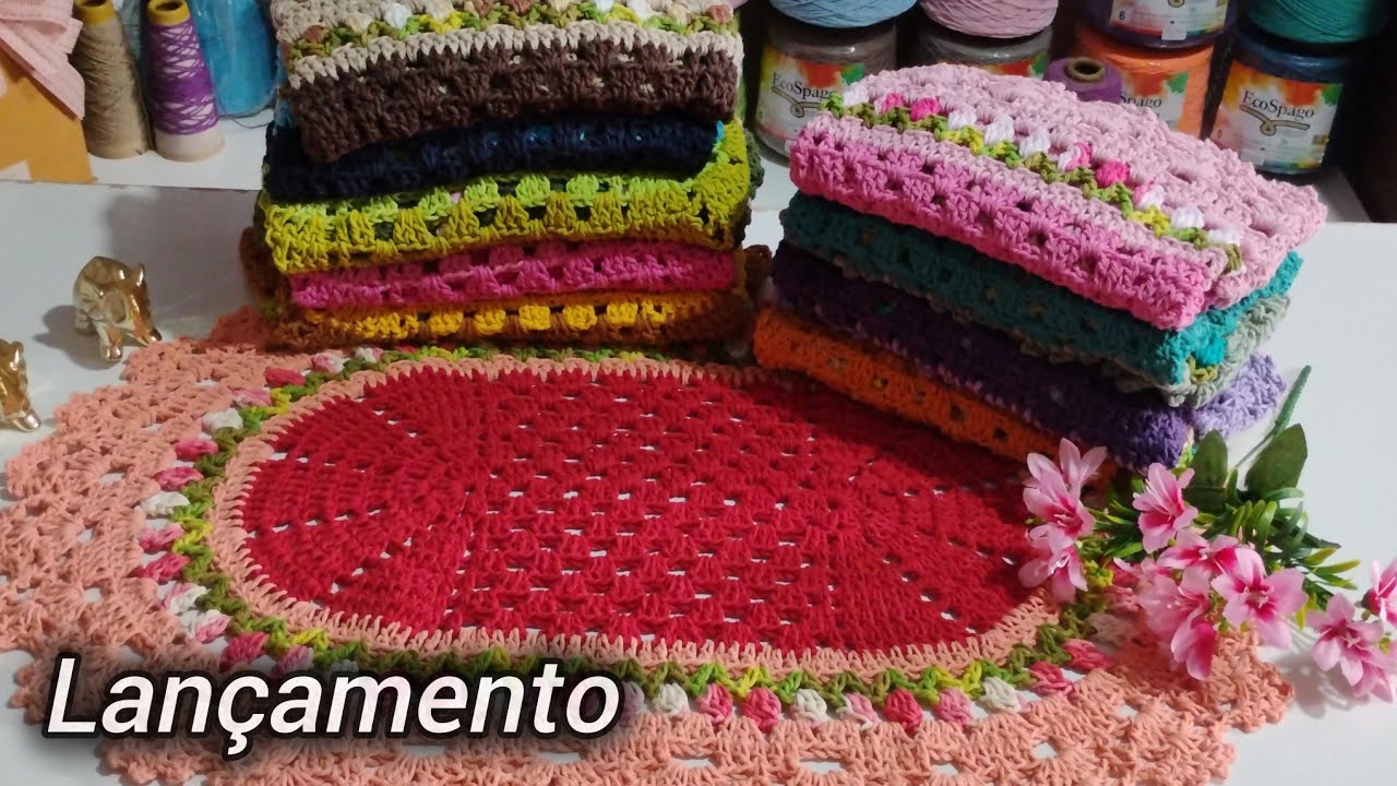 ✨ Lançamento kit Tapete avulso tulipas com valor de atacado 
