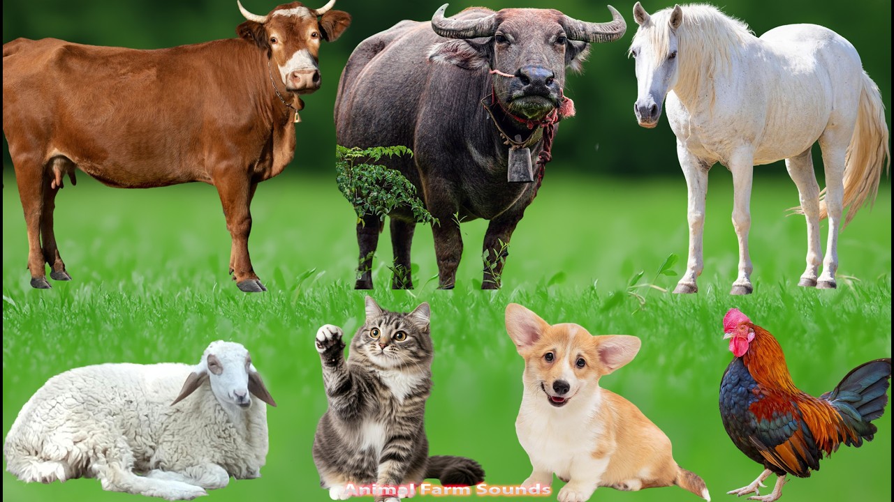 Cute Animal Sounds: Elephants, Horses, Cows, Sheep, Cats, Rabbits, Dogs, Monkeys – Animals Sounds