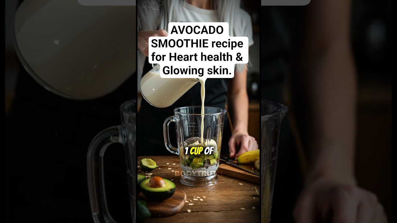 Simple AVOCADO SMOOTHIE recipe for Heart Health #shorts