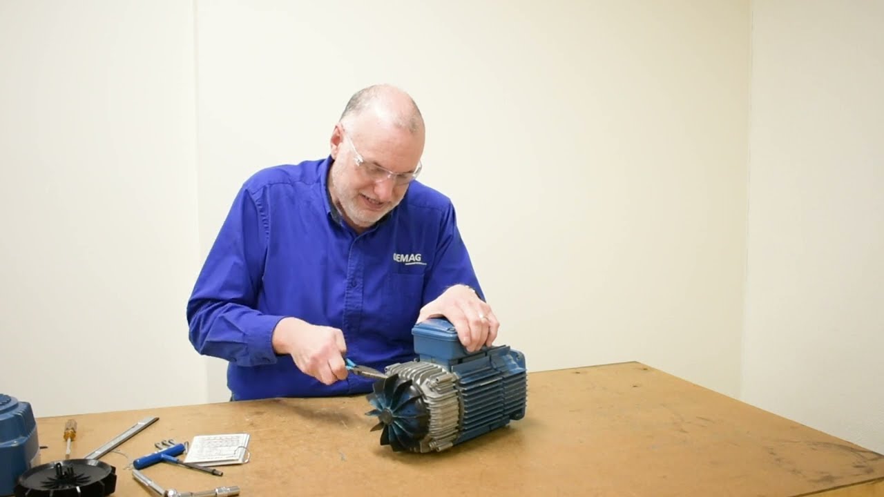 Making a Brake Adjustment on a Demag KM Motor