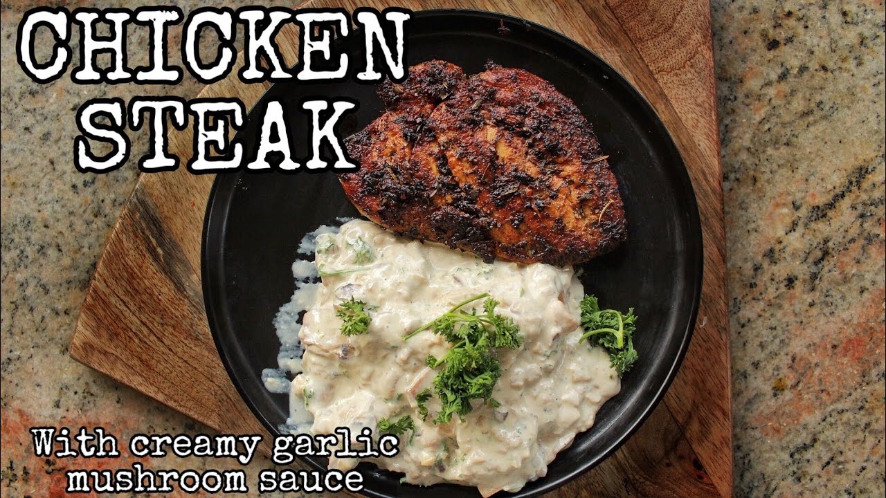 How to make Grilled Chicken steak with creamy garlic mushroom sauce | Best recipe ever | Parth Bajaj