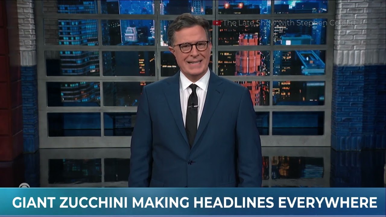 The Late Show with Stephen Colbert pokes fun at CHCH News' largest zucchini story