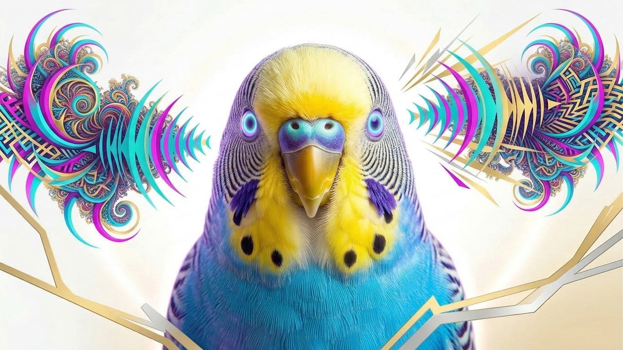 Budgie Sounds Happy - Playful Birds Chirping All Day 🐦