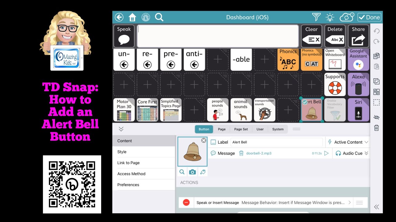 TD Snap AAC: How to Add an Alert Bell (to gain attention)