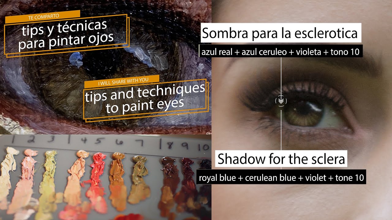 Omar Ortiz explica Como pintar ojos realistas, Tips técnicas uso de pinceles tonos piel difuminado