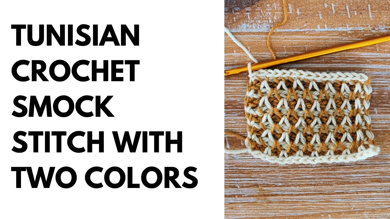 Tunisian Crochet Smock Stitch with Two Colors