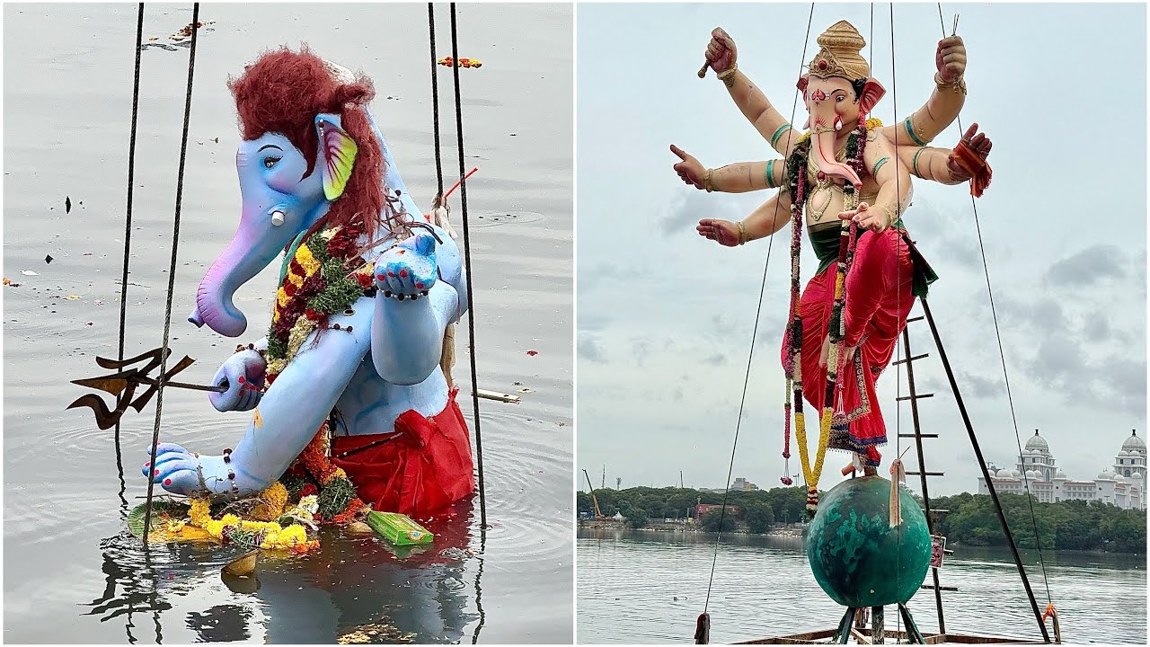 Ganpati Visarjan 2025 LIVE at Tank Bund | Epic Ganesh Immersion Hyderabad