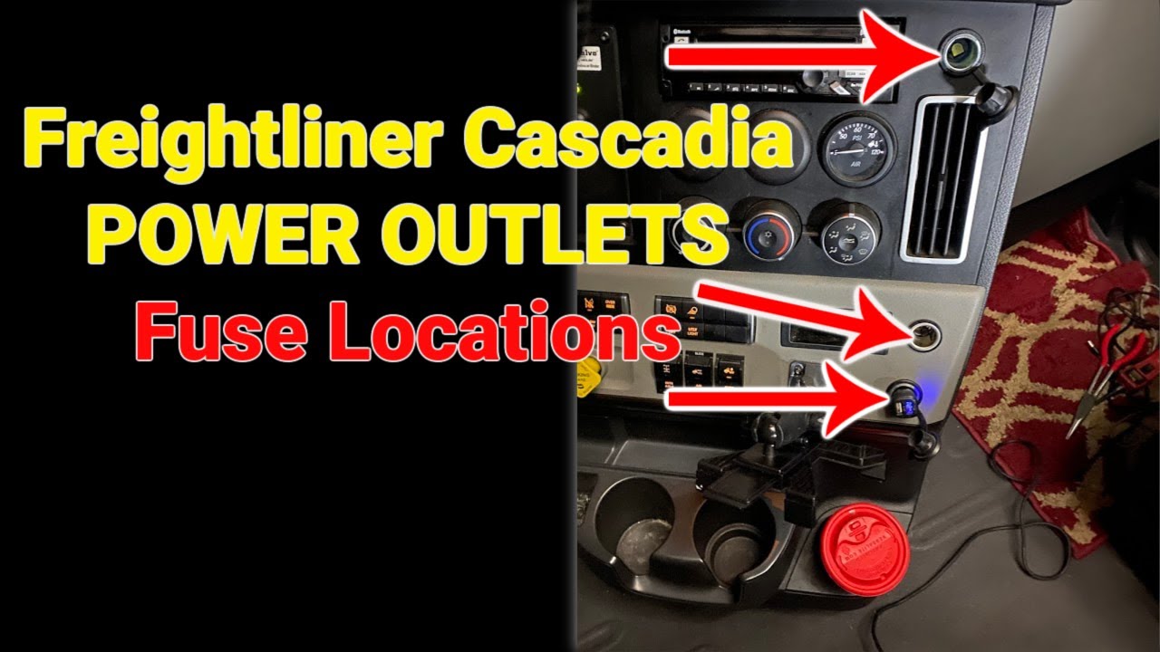 Freightliner Cascadia :POWER & CIGARETTE OUTLETS FUSES