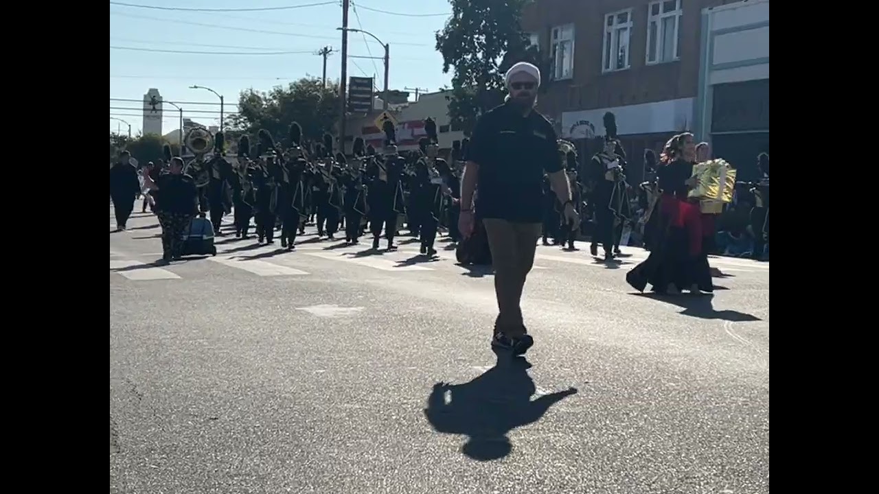 San Pedro High School Regime in the San Pedro Christmas Parade 2024