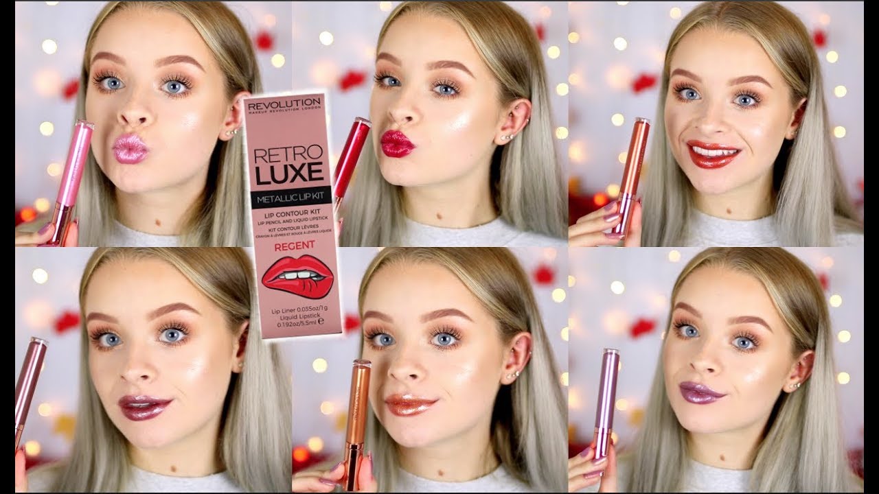 NEW MAKEUP REVOLUTION METALLIC LIP KITS! SWATCHES!