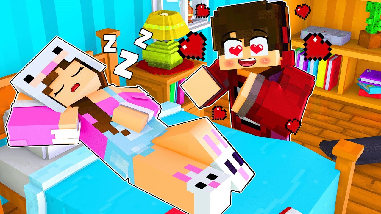 DORMI NA CASA do meu CRUSH NO MINECRAFT