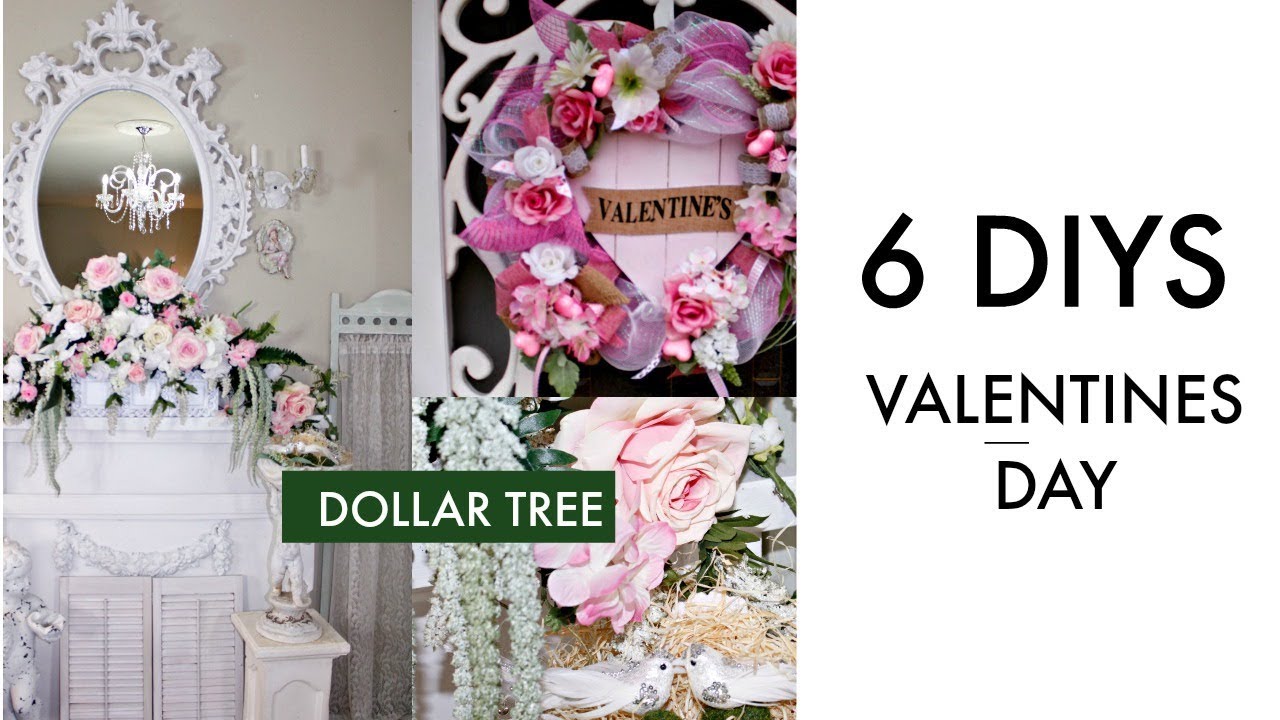 💖6 DIY DOLLAR TREE VALENTINES DAY DECOR CRAFTS 💖 DECO MESH WREATH, SPRING BRIDAL GARLAND CENTERPIECE