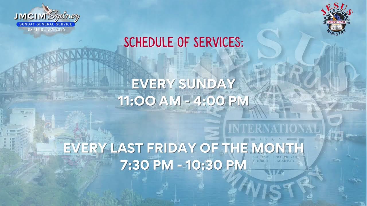 Watch!!! JMCIM SYDNEY OUTREACH Live Streaming of SUNDAY GENERAL SERVICE February 8, 2026