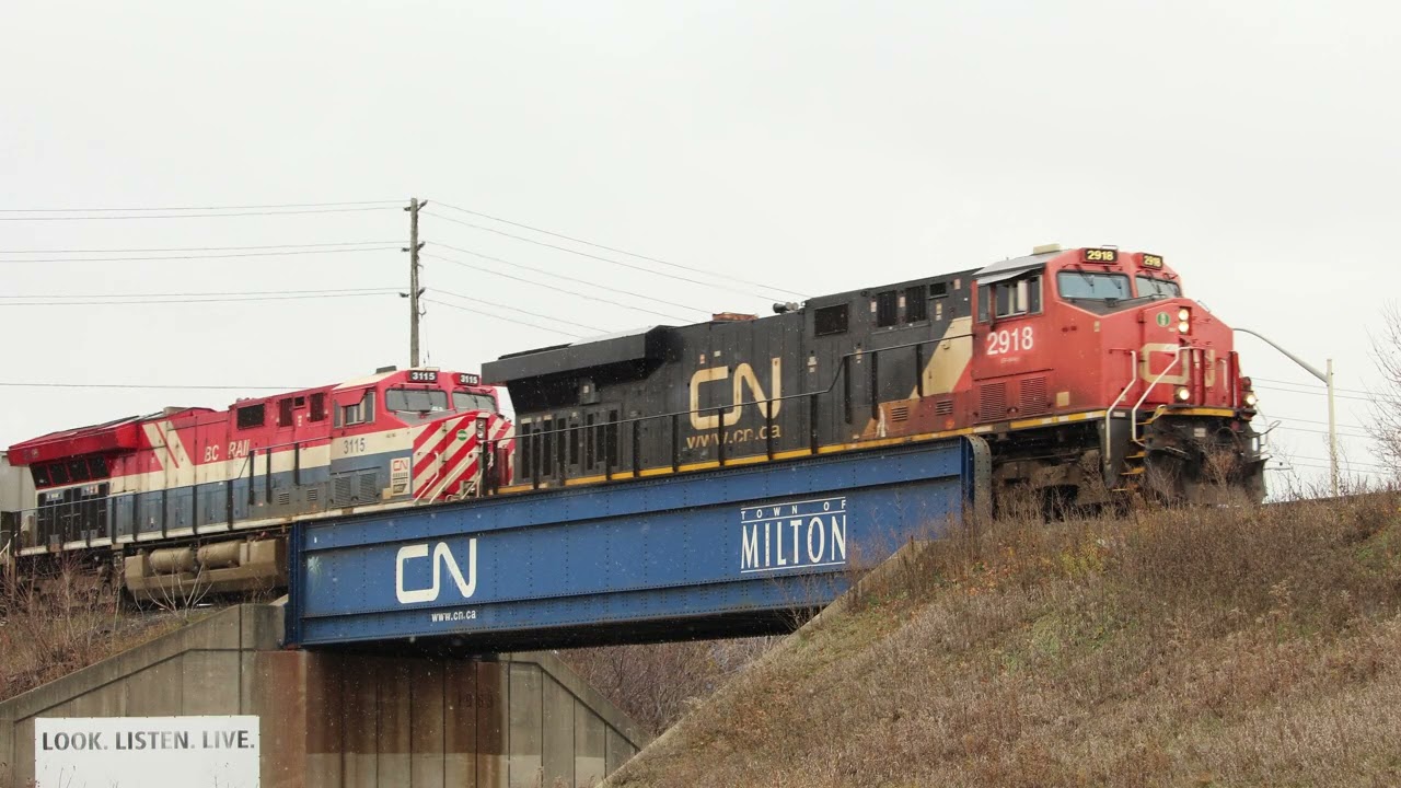 DUAL HERITAGE Units on CN M302! Three CN Rail Freights in Milton, ON -  November 27, 2025