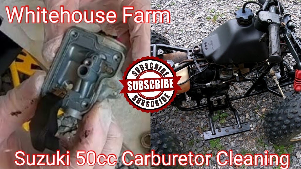Suzuki 50cc ATV Carburetor Cleaning