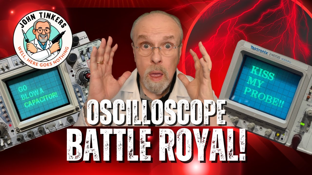 Oscilloscope Fun  Pt. 1: Servicing Tektronix 2465B  WITH MEGA SCOPE BATTLE! (John Tinkers Ep. 002)