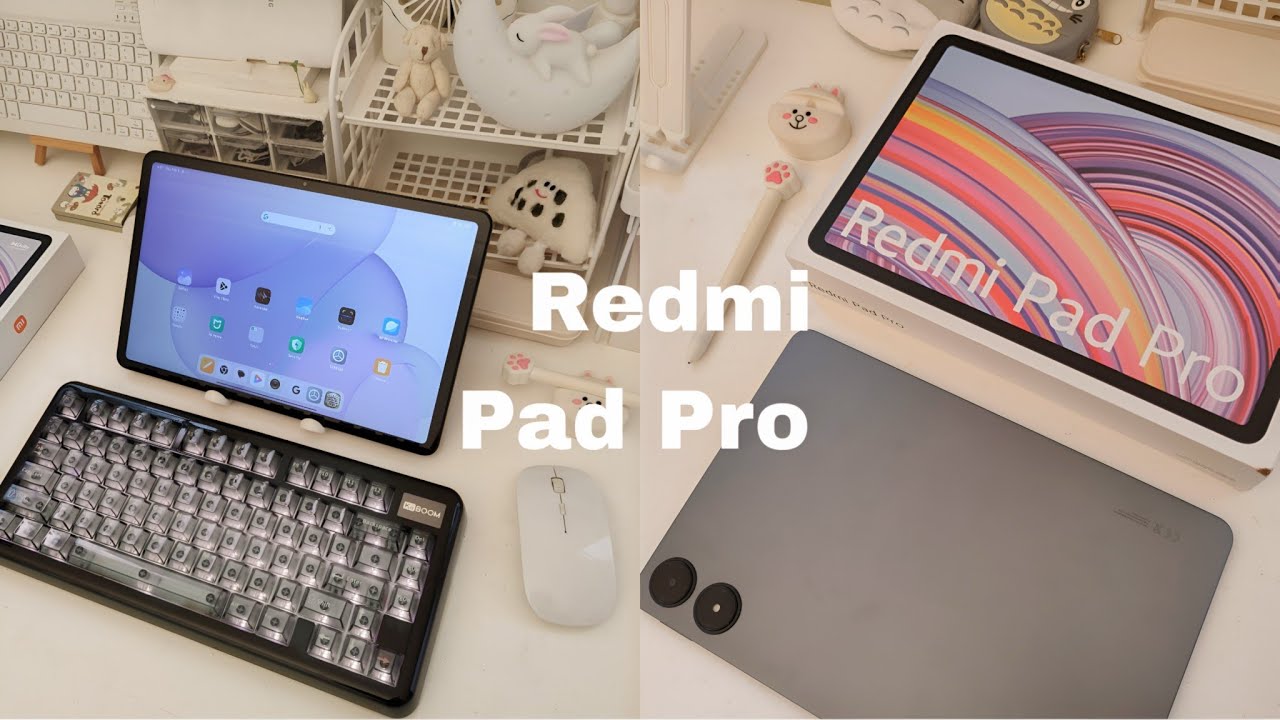 Unboxing my new Aesthetic Tablet 🐻‍❄️ Accessories, camera test, Budget android tablet, Redmi pad pro