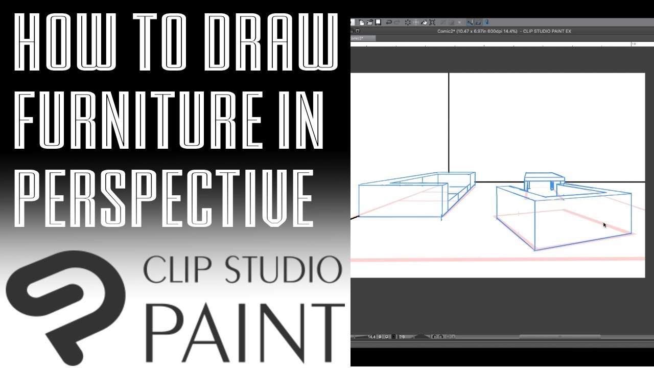 [Clip Studio] How to Draw Furniture in a Room with Perspective