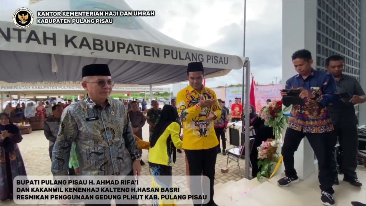 Bupati Pulang Pisau dan Kakanwil Kemenhaj resmikan Gedung PLHUT Kab. Pulang Pisau
