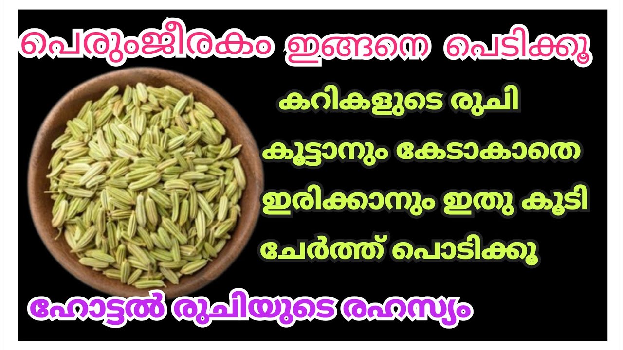 Homemade fennel seeds powder