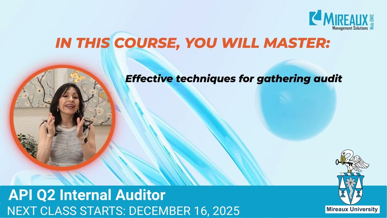 API Q2 Internal Auditor Class - Get Trained and hit the ground running in 2026!