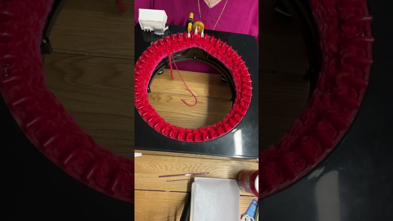 How my Jamit Knitting Machine handles size 6 yarn! 