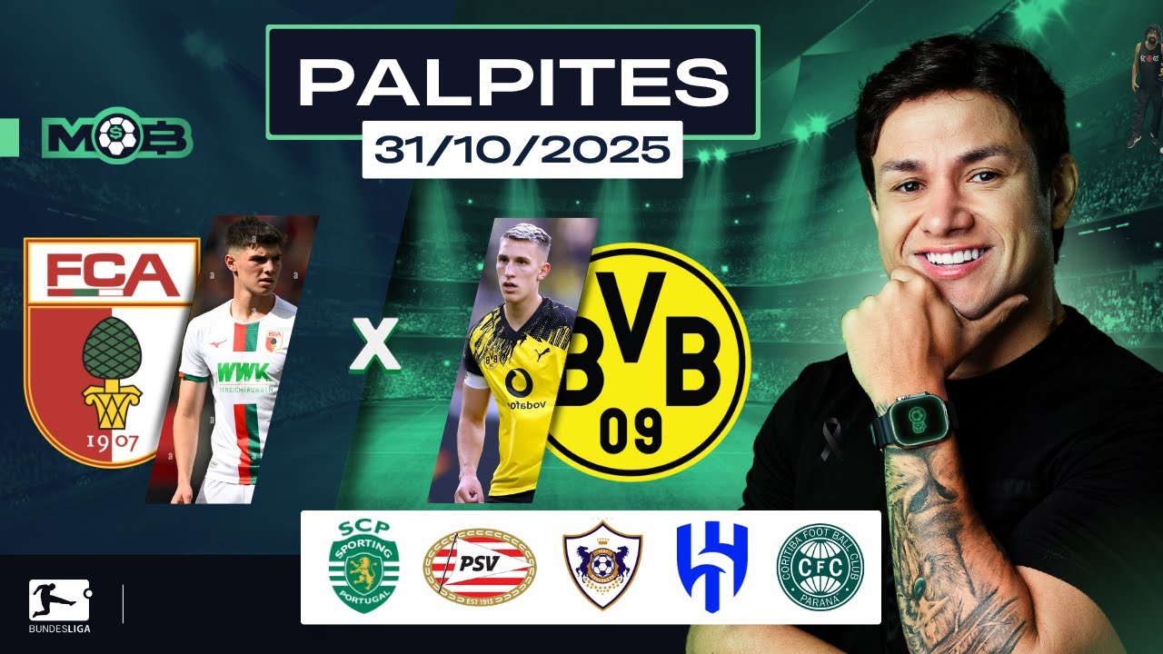 PALPITES DE FUTEBOL PARA O DIA 31 10 2025 + BILHETE PRONTO (SEXTOU NO MUNDO BET)