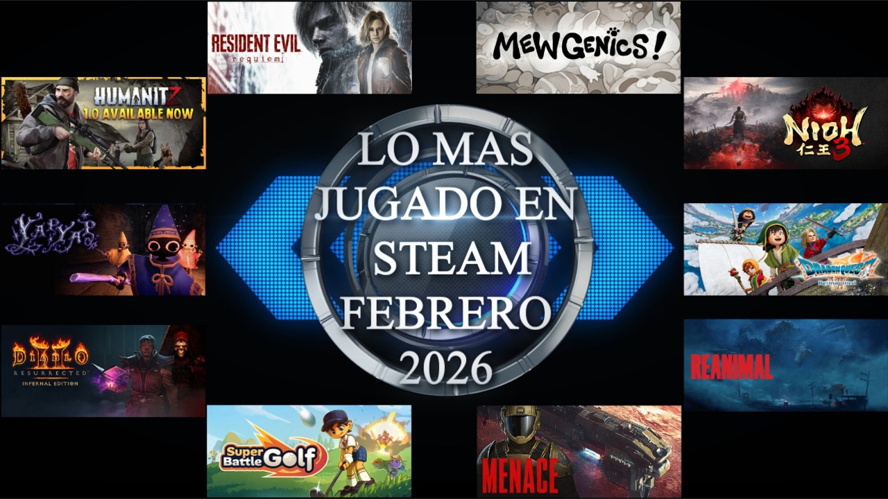 ESTE ES EL TOP 10 DE LOS VIDEO JUEGOS MAS JUGADOS EN STEAM EN  FEBRERO DE 2026