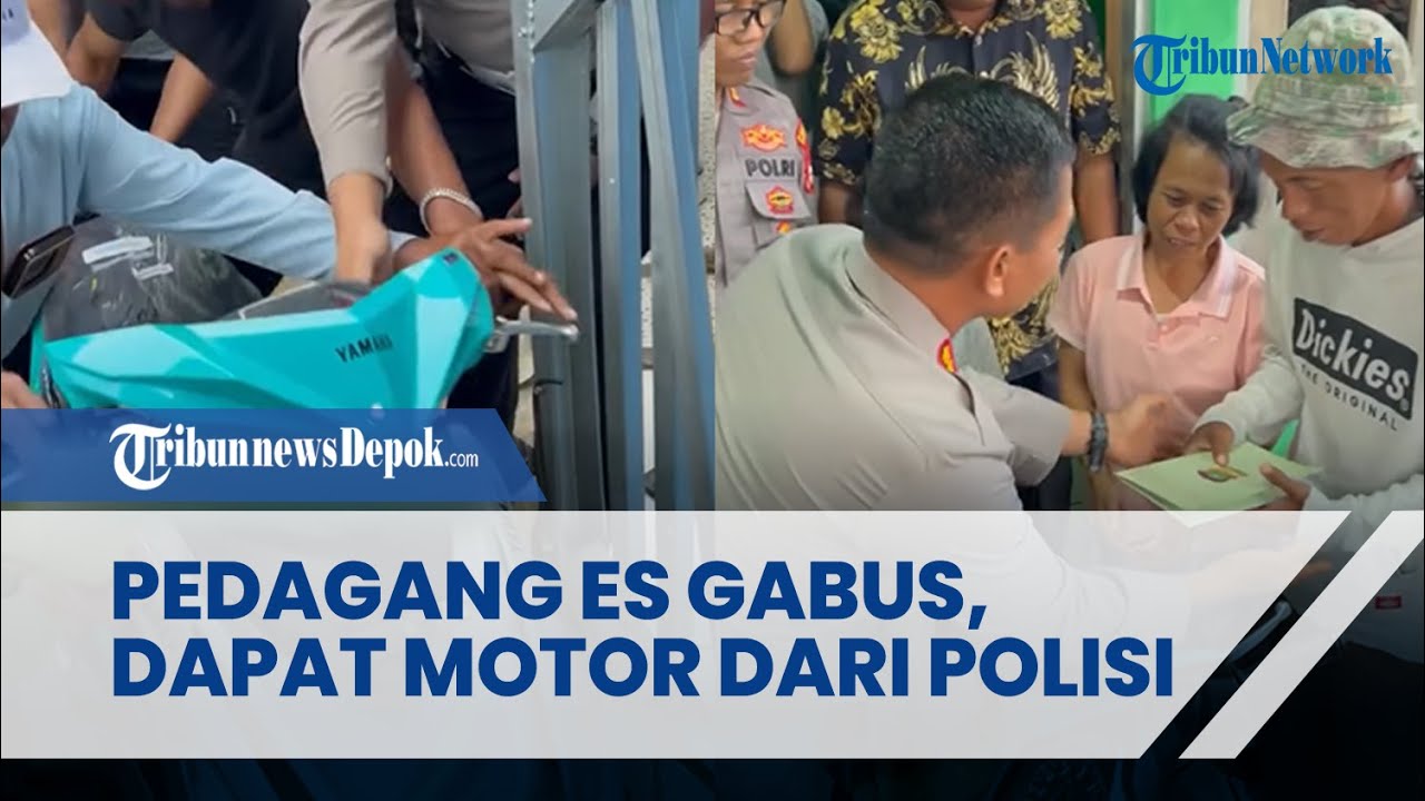 Usai Intimidasi Pedagang Es Gabus, Polisi Kasih Motor ke Sudrajat