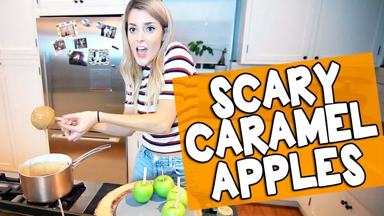 SCARY CARAMEL APPLES // Grace Helbig