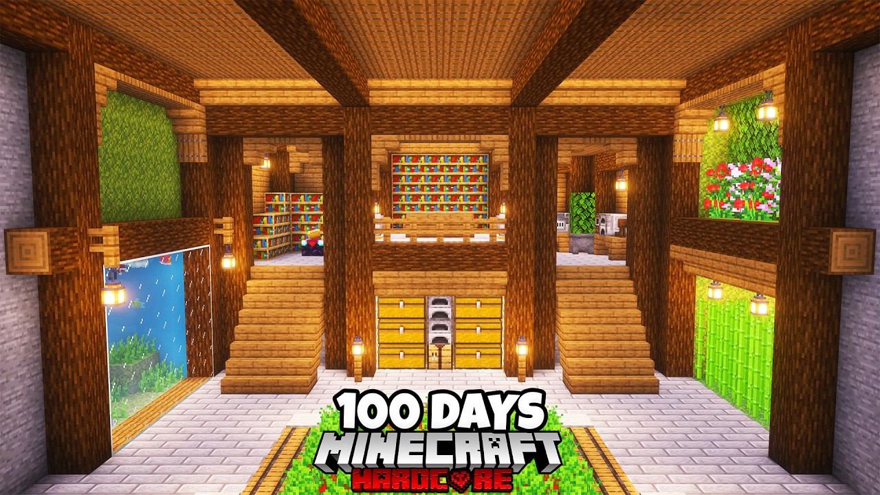 I Spent 100 Days UNDERGROUND Building the Ultimate Base in Hardcore Minecraft