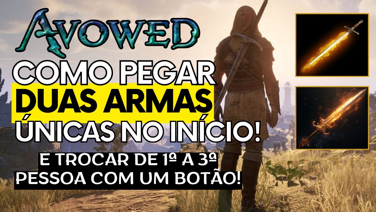 AVOWED DICAS #1 - Como Alterar 1&ordf; e 3&ordf; Pessoa Apertando um BOT&Atilde;O e Pegar a ESPADA e a ADAGA de FOGO!