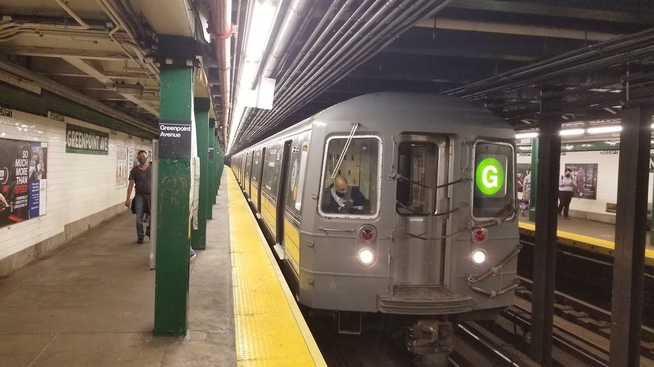 MTA 2021: R68 (G) Train At The Greenpoint Av Station