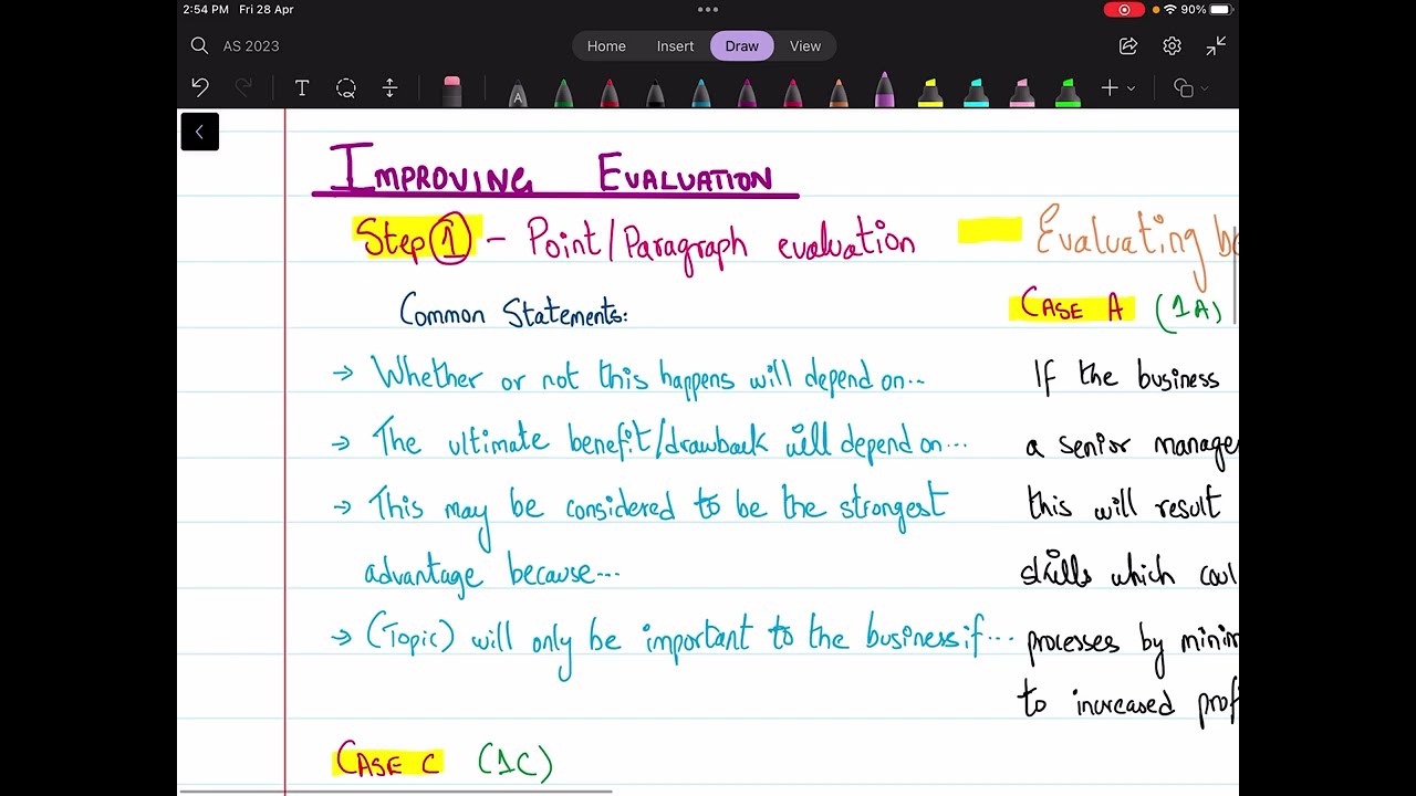 Business (9609) - Improving Evaluation - AS/A2 Level Business