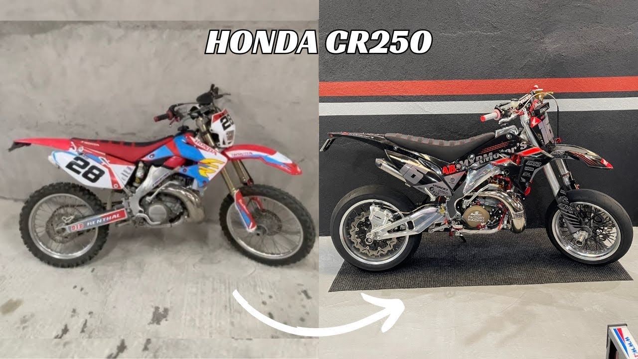 🆎[HONDA CR 250 DE ENDURO A SUPERMOTARD]🆎 2 AÑOS EN 10 MINUTOS | REBUILD REBUILDING SUPERMOTO 🏍️🚀