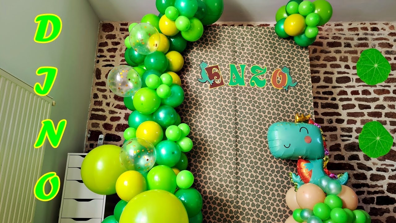 Decoración Con Globos De Dinosaurio