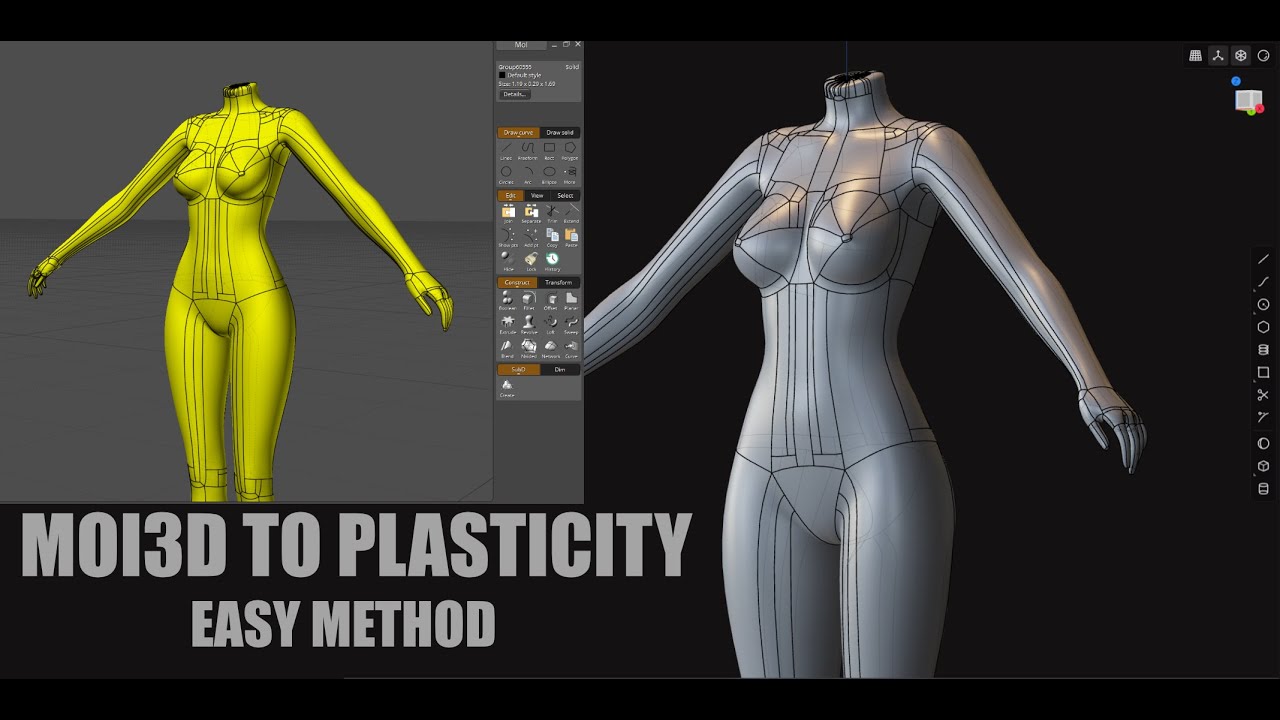 How to import Models into Plasticity using Moi3d Super fast and simple!