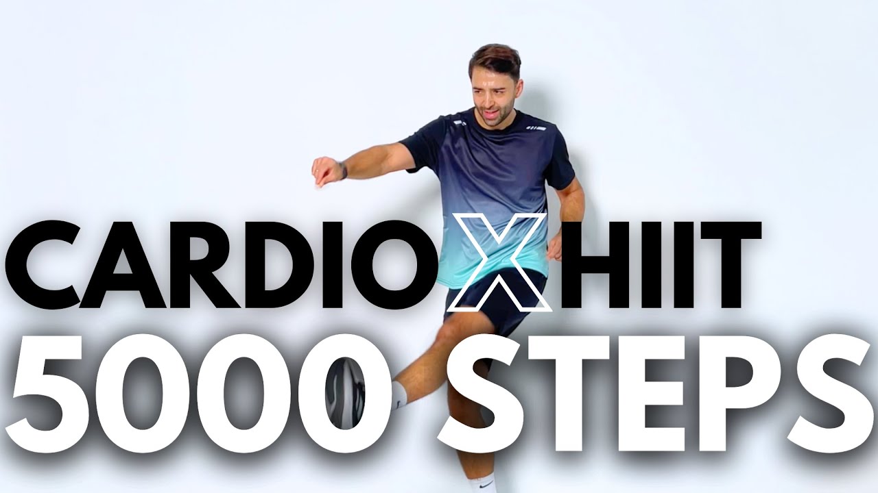 30-минутная кардио-HIIT тренировка дома - 5000 шагов для сжигания жира (без оборудования)