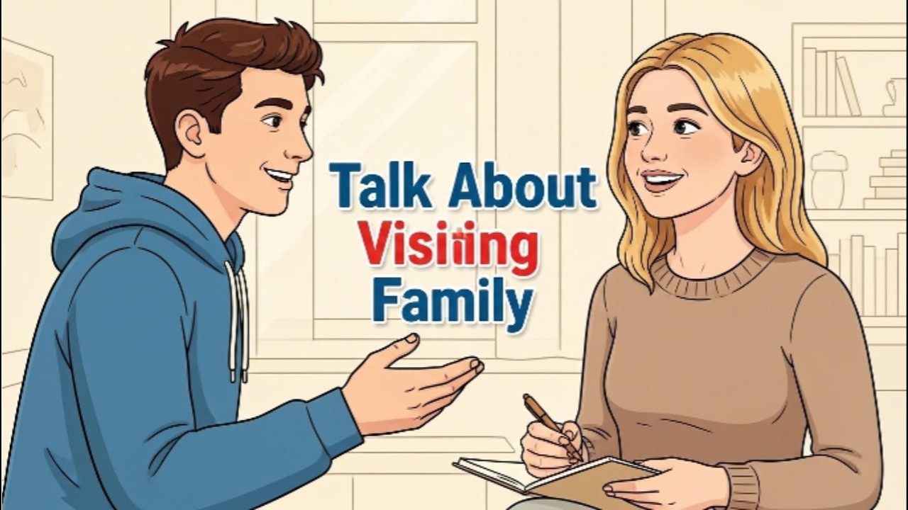 How to Talk About Visiting Family in English | Real Conversation Practice | A1–A2
