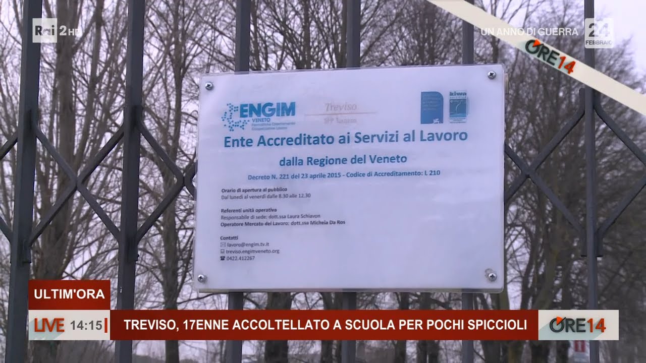 17enne accoltellato a scuola - Ore 14 del 24/02/2023