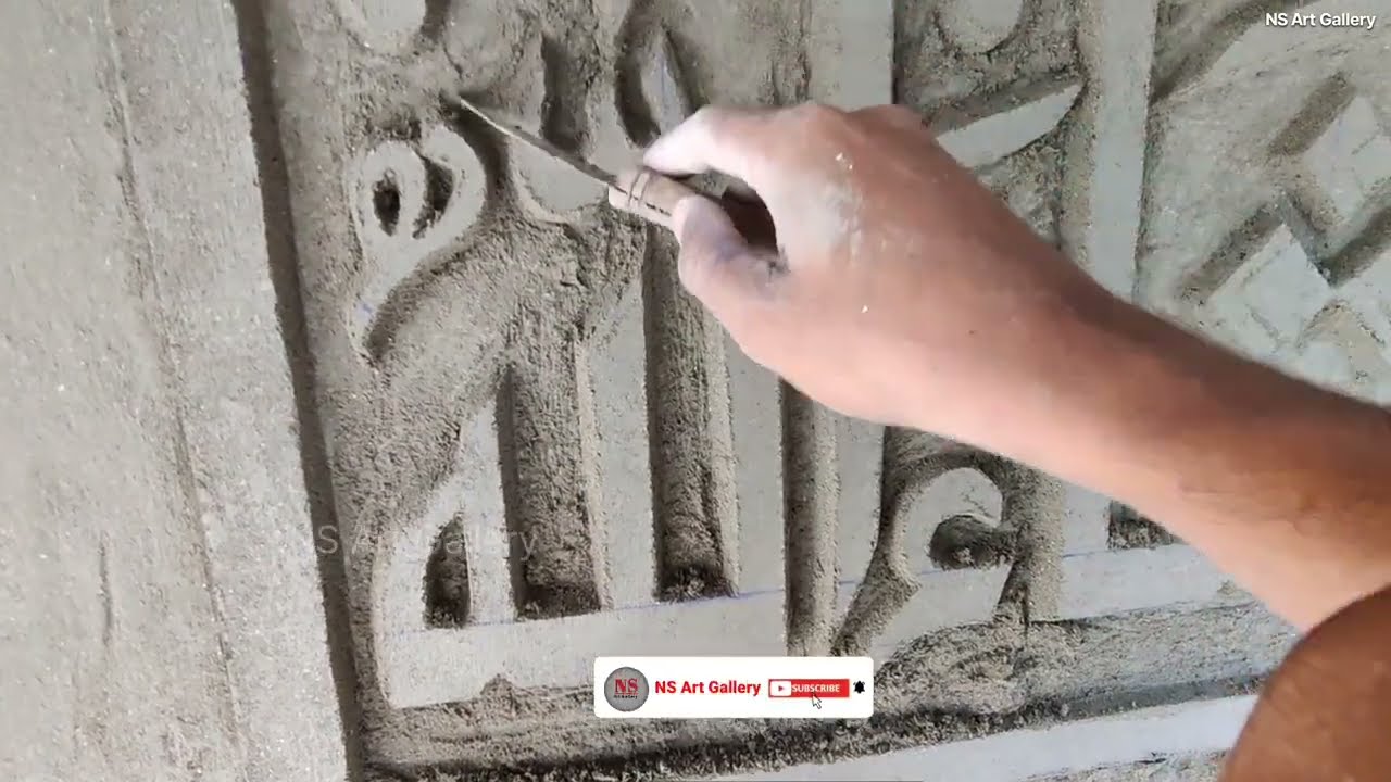 Mashallah ❤️ Arabic Calligraphy with Cement // Cement Work
