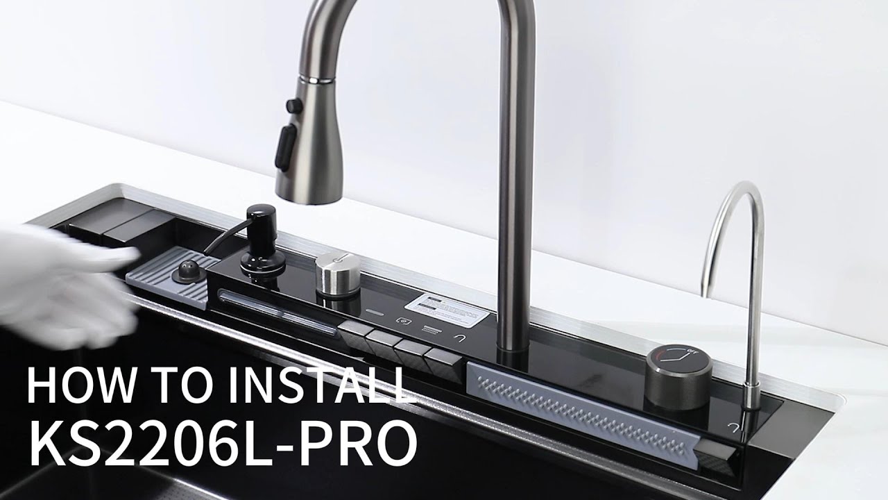Installation for Lefton Waterfall Workstation Kitchen Sink Set KS2206L-Pro