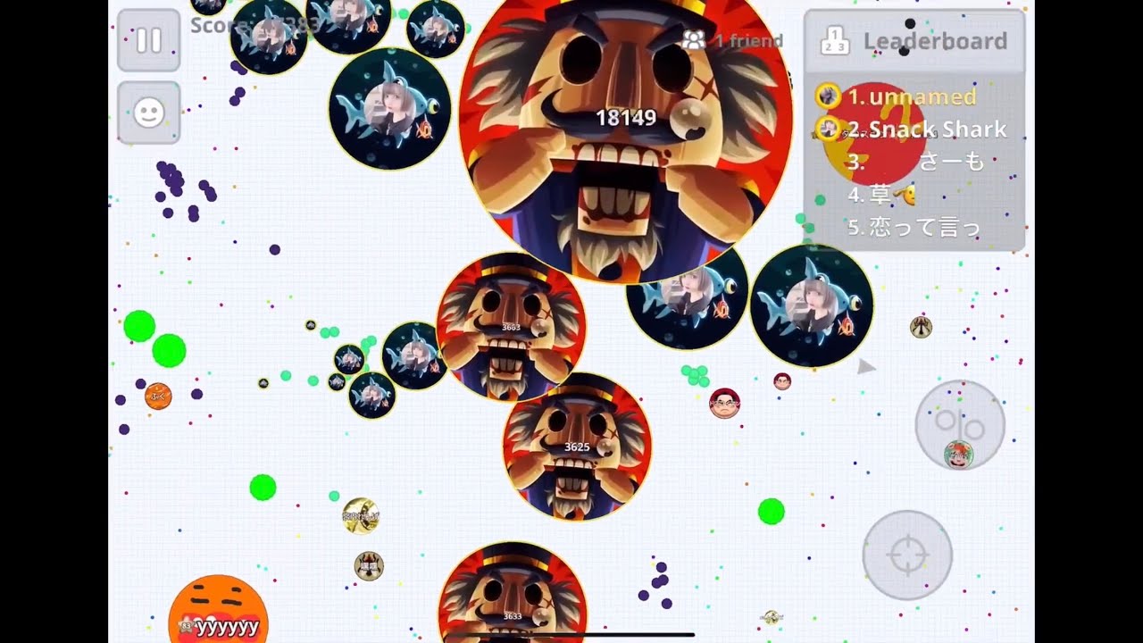 [Agar.io Mobile] Утром я пошёл на сложный сервер с партнёром, и меня там дразнили, так что я прош...