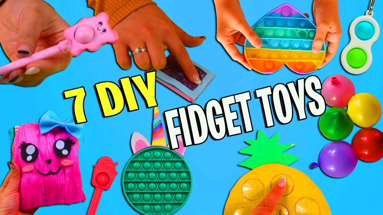 7 DIY FIDGET TOYS COMO FAZER FIDGET TOYS CASEIROS | -  POP IT CASEIRO + STRESS BALL + caderno m&aacute;gico