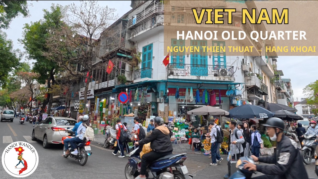 Hanoi Old Quarter 5PM Walk 🇻🇳 P.15 | Nguyen Thien Thuat → Hang Khoai |  Market Street & Local Life