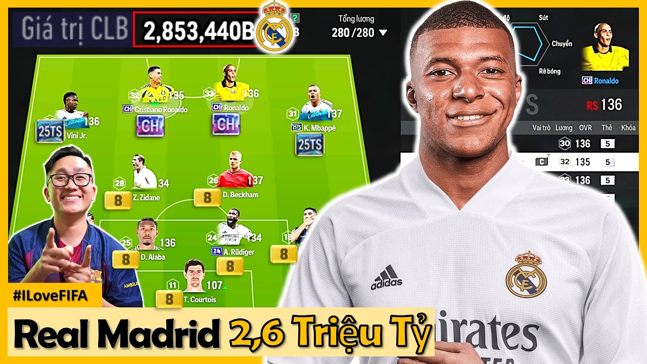 Phá Căng 2.600.000 Tỷ BP Tươi LOVE XÂY DỰNG SIÊU ĐỘI HÌNH REAL MADRID KHỦNG NHẤT FCO Lương 280