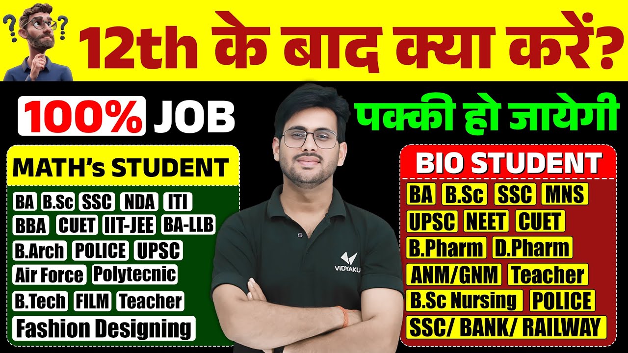 12वीं के बाद क्या करें? | 100% जॉब पक्की | Math & Bio स्टूडेंट्स के लिए बेस्ट करियर ऑप्शन | Vidyakul