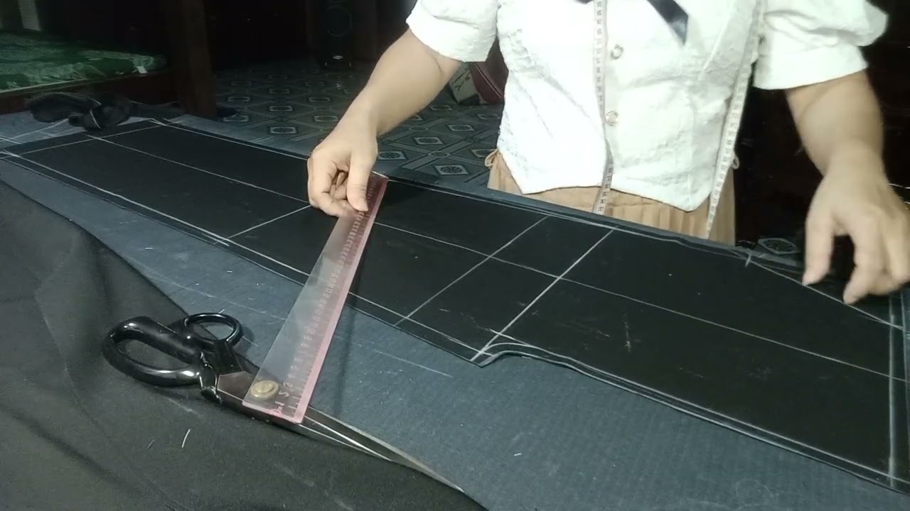 Dạy Cắt Quần Tây lưng thung ống suông 